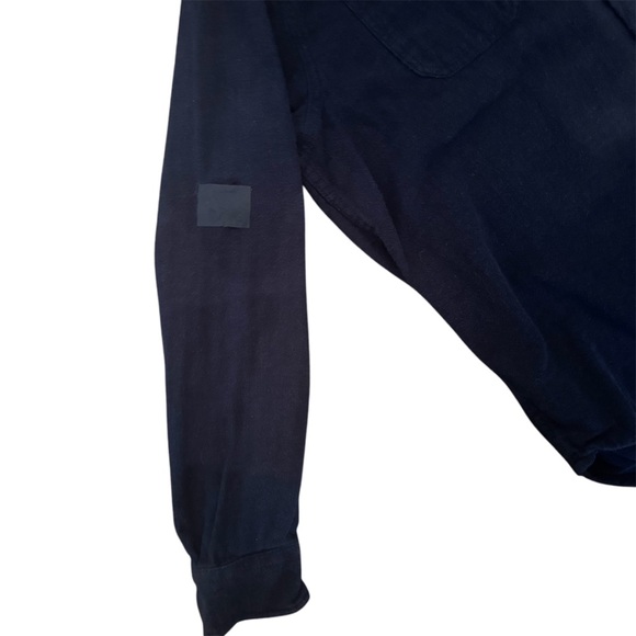 3/$30 Woolrich Men's Ultimate Brushed Navy Cotton Flannel button down shirt Sz L - Picture 4 of 8